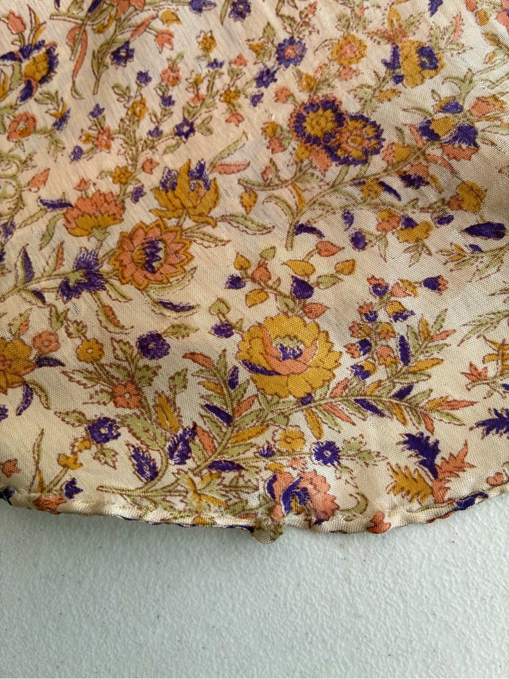 Silk Reversible Wrap Around Floral Skirt - Picture 11 of 13